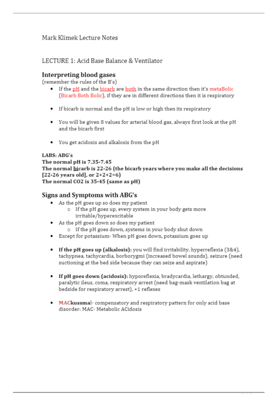 Mark Klimek NCLEX Lecture materials and Guides plus the Audio Lectures