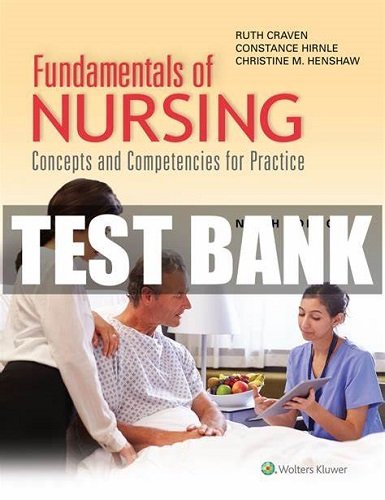 Fundamentals of Nursing Concepts and Competencies for Practice Craven Test Bank 9th Edition