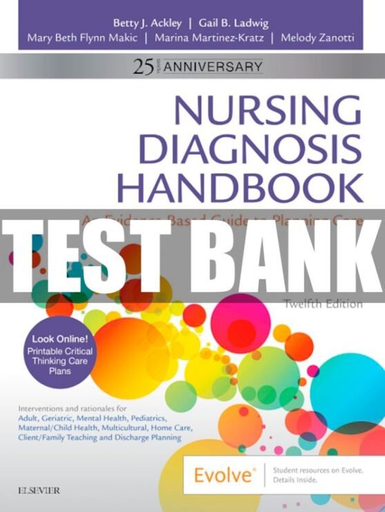 Nursing Diagnosis Handbook 12th Edition Ackley Test Bank